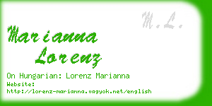 marianna lorenz business card